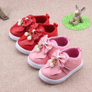 Insole 11.5-14cm New Girls Shoes Autumn Baby Toddler Shoes PU Bow Soft Non Slip Bottom Shoes-red A-6-JadeMoghul Inc.