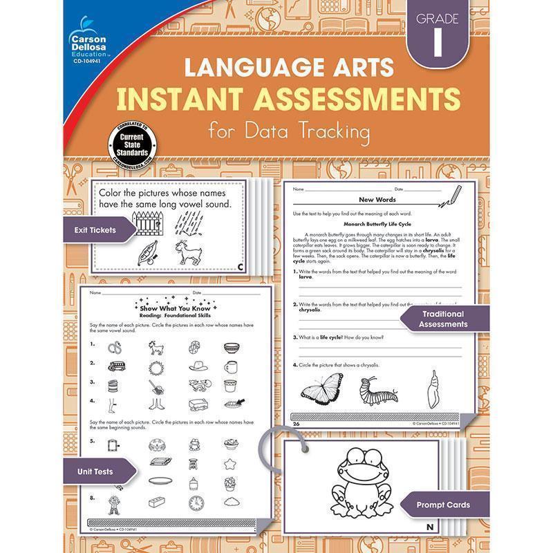 INSTANT ASSMNTS DATA TRACKING GR 1-Learning Materials-JadeMoghul Inc.