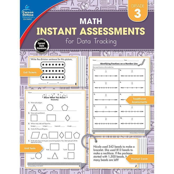 INSTANT ASSMNTS DATA TRACKING GR 3-Learning Materials-JadeMoghul Inc.