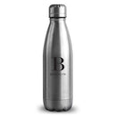 Insulated Water Bottle - Silver Cola Bottle - Modern Serif Initial Printing (Pack of 1)-Personalized Gifts for Men-JadeMoghul Inc.