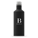 Insulated Water Bottle - Sleek Black - Modern Serif Initial Printing (Pack of 1)-Personalized Gifts for Men-JadeMoghul Inc.