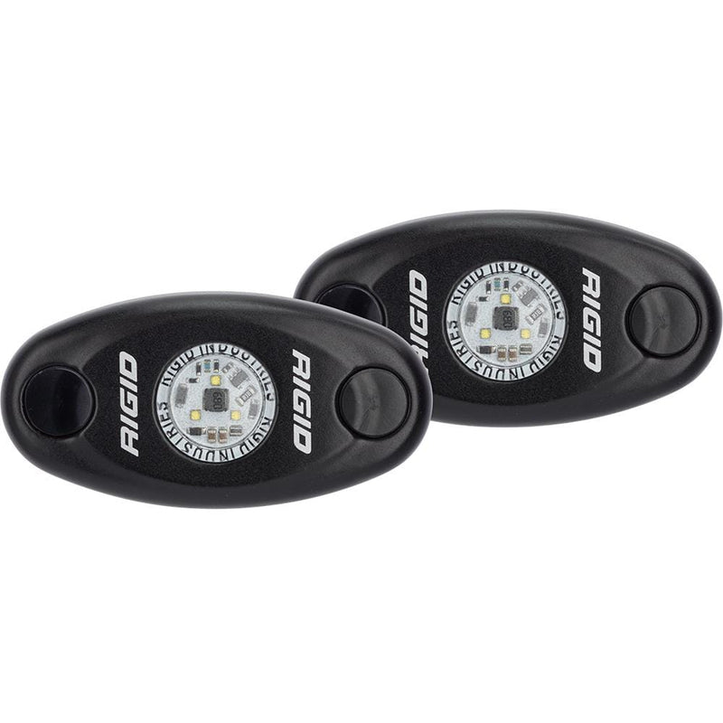 Interior / Courtesy Light RIGID Industries A-Series Low Power Black Housing/White Light - Pair [482033] RIGID Industries