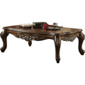 Intricately Carved Wooden Coffee Table in Antique Oak Brown-Coffee Tables-Brown-Wood-JadeMoghul Inc.