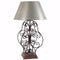 Intricately Designed Table Lamp-Coffee Tables-Silver-metal-JadeMoghul Inc.