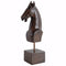 Intriguingly Classic Horse Head on Stand , Brown-Decorative Objects and Figurines-Brown-POLYESTERNARECALCIUM CARBONATE-JadeMoghul Inc.