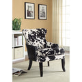 Intriguingly Comfortable Accent Chair, Black/White-Armchairs and Accent Chairs-Black/White-JadeMoghul Inc.