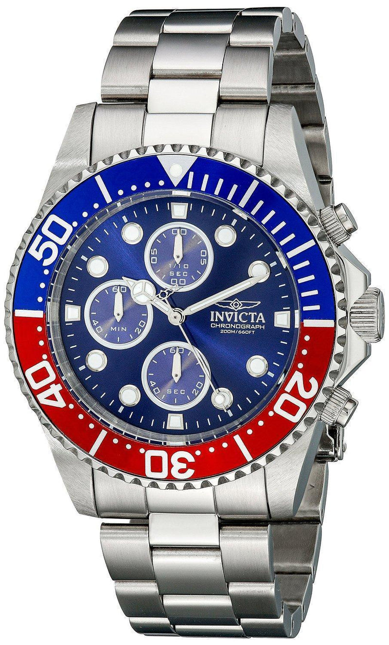 Invicta Pro Diver Chronograph 200M Blue Dial 1771 Men's Watch-Branded Watches-JadeMoghul Inc.