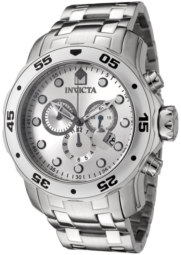Invicta Pro-Diver Quartz Chronograph Silver Dial 0071 Men's Watch-Branded Watches-JadeMoghul Inc.