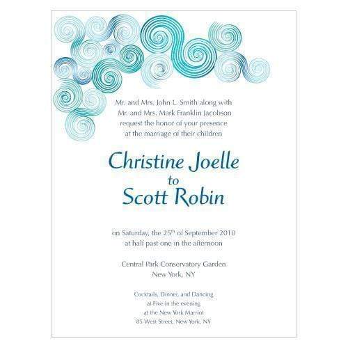 Invitations & Stationery Essentials Sea Breeze Invitation (Pack of 1) JM Weddings