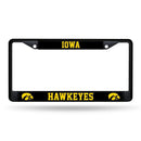 Unique License Plate Frames Iowa Hawkeyes Black Chrome Frame
