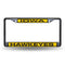 Black License Plate Frame Iowa Hawkeyes Black Laser Chrome Frame