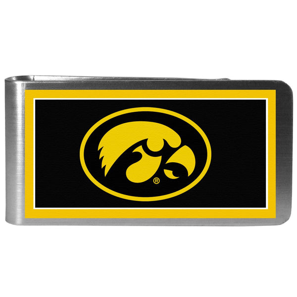 Iowa Hawkeyes Steel Logo Money Clips-Wallets & Checkbook Covers-JadeMoghul Inc.