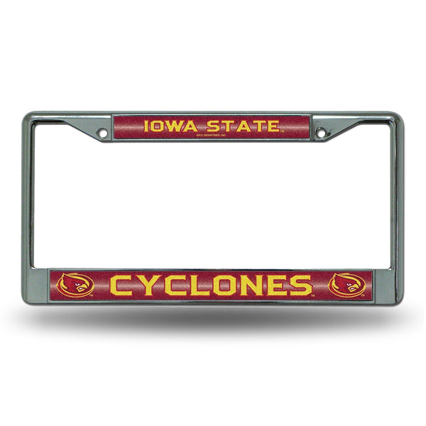 Jeep License Plate Frame Iowa State Bling Chrome Frame