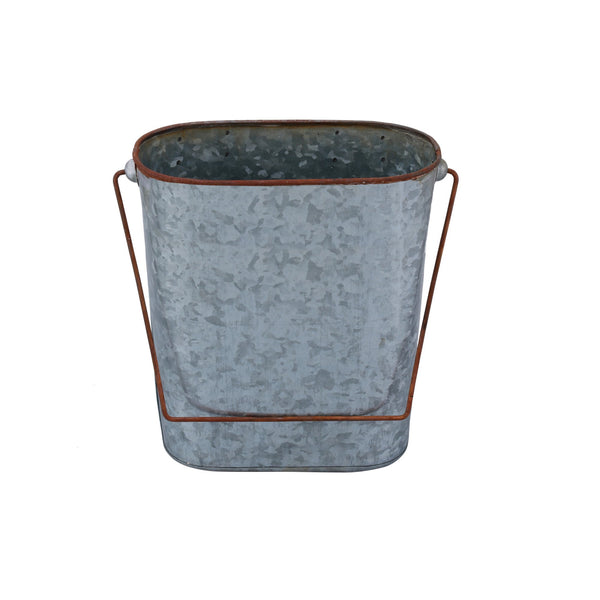 Iron Bucket Design Toilet Paper Holder Wall Rack-Toilet Paper Holders-Gray-Iron-JadeMoghul Inc.
