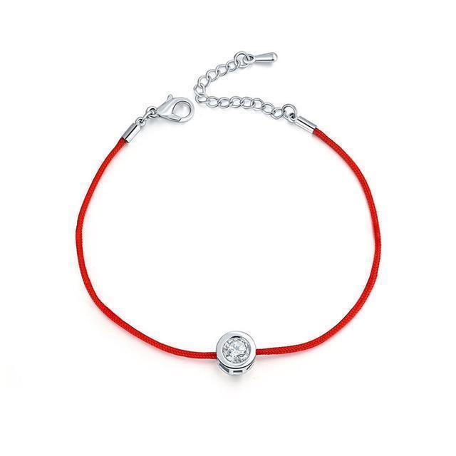 ISINYEE Fashion Red String Rope Bracelet Small Cublic Zirconia CZ Bracelets For Women Handmade Crystal Jewelry Lovers Couples-1 white-JadeMoghul Inc.
