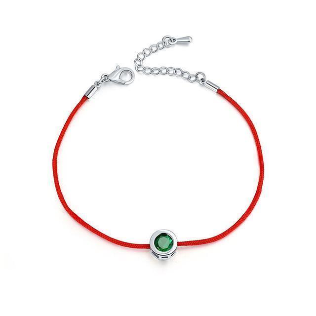 ISINYEE Fashion Red String Rope Bracelet Small Cublic Zirconia CZ Bracelets For Women Handmade Crystal Jewelry Lovers Couples-3 green-JadeMoghul Inc.