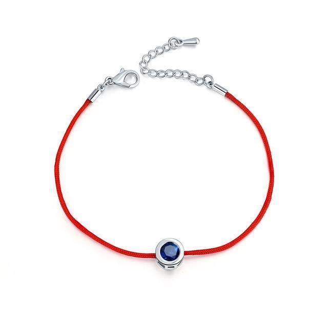 ISINYEE Fashion Red String Rope Bracelet Small Cublic Zirconia CZ Bracelets For Women Handmade Crystal Jewelry Lovers Couples-6 dark blue-JadeMoghul Inc.