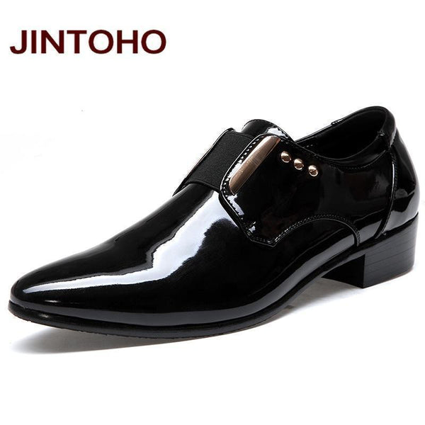 Italian Leather Dress Shoes / Fashionable Men Moccasins-hei se-6.5-JadeMoghul Inc.
