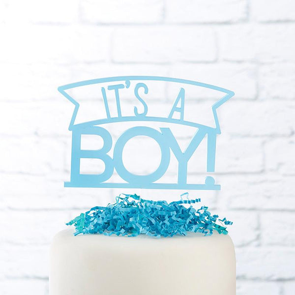 It's a Boy Acrylic Cake Topper-Wedding Cake Toppers-JadeMoghul Inc.