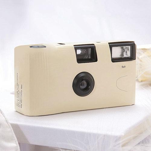 Ivory Single Use Camera – Solid Color Design (Pack of 1)-Disposable Cameras-JadeMoghul Inc.