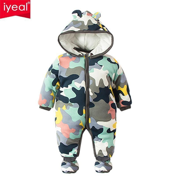 IYEAL 2017 NEW Baby Rompers Winter Thick Warm Baby boy Clothing Long Sleeve Hooded Jumpsuit Kids Newborn Outwear for 0-12M-Multi-3M-JadeMoghul Inc.