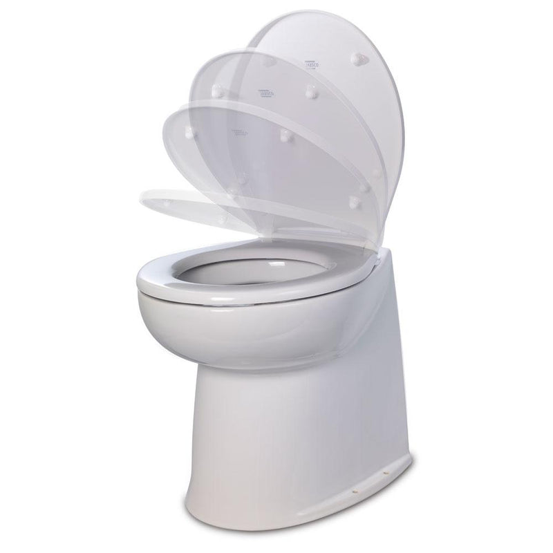 Jabsco 17" Deluxe Flush Fresh Water Electric Toilet w-Soft Close Lid - 24V [58040-3024]-Marine Sanitation-JadeMoghul Inc.