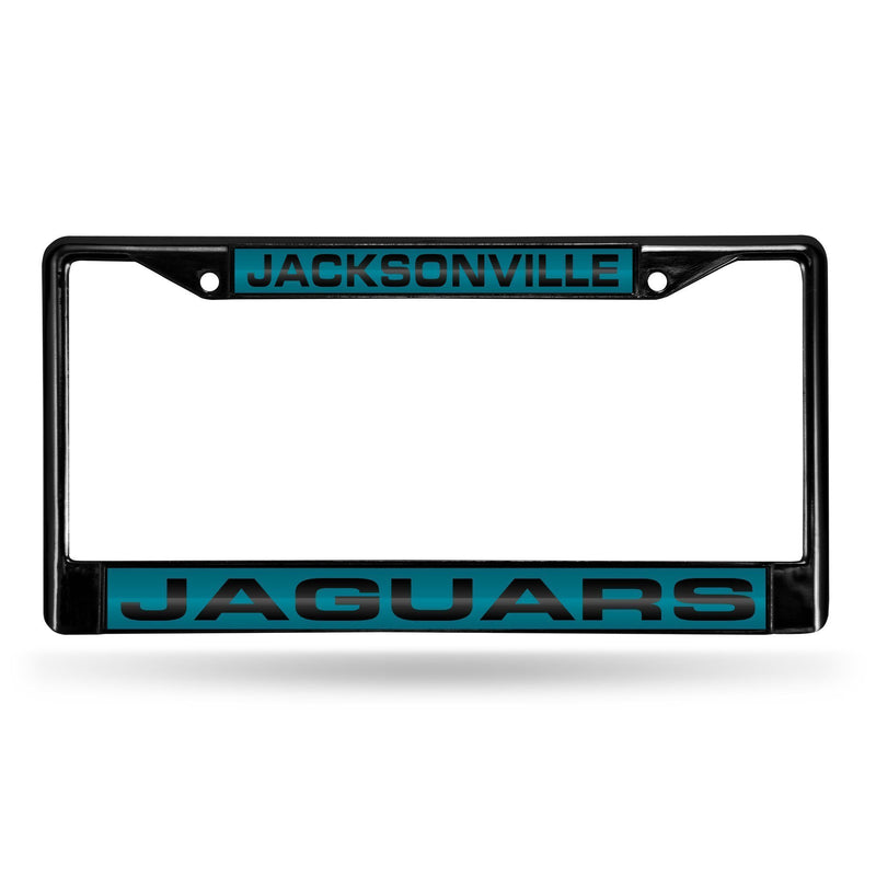 Cadillac License Plate Frame Jacksonville Jaguars Black Laser Chrome Frame