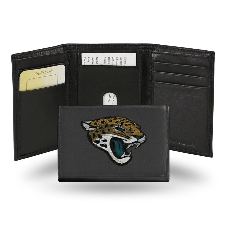 Credit Card Wallet Jacksonville Jaguars Embroidered Trifold