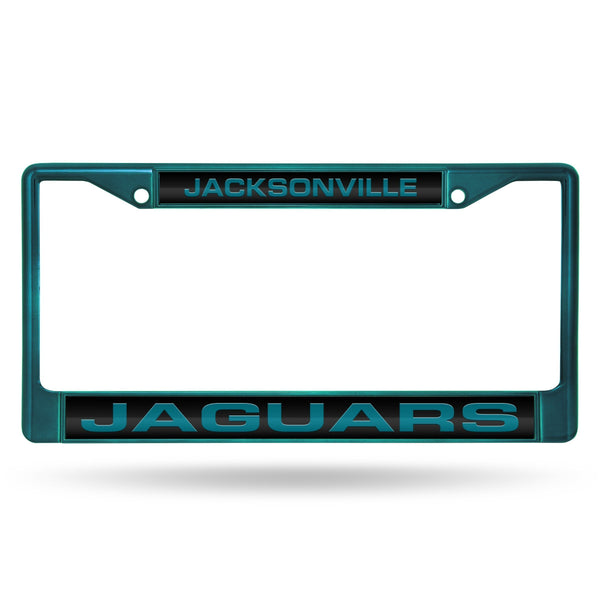 Cool License Plate Frames Jacksonville Jaguars Laser Chrome Frame