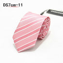 Jacquard Stripe Yellow Plaid Pink Skinny Ties for Men Wedding Tie Slim Men Luxury Tie Designers Fashion Kravat Neckwear Necktie-Silver-JadeMoghul Inc.