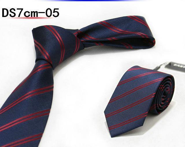 Jacquard Stripe Yellow Plaid Pink Skinny Ties for Men Wedding Tie Slim Men Luxury Tie Designers Fashion Kravat Neckwear Necktie-Sky Blue-JadeMoghul Inc.