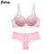 Jadexy Sexy ABC push up women bra set lace hollow out underwear and panty set young lady fashion temptation Bra Brief Sets-Pink-75B-JadeMoghul Inc.