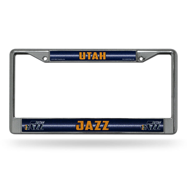 Car License Plate Frame Jazz Bling Chrome Frame