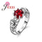 Jemmin Elegant Romantic Jewelry Ring 925 Sterling Silver Round Red CZ Wedding Engagement Rings For Women Band Jewerly-7-JadeMoghul Inc.