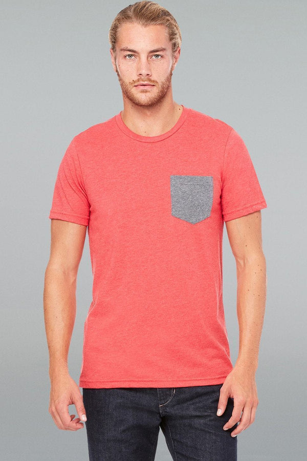 Jersey Pocket Tee - Men-Men Short Sleeve Tops-S-Heather Red/Deep Heather-JadeMoghul Inc.