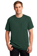 JERZEES - Dri-Power Active 50/50 Cotton/Poly Pocket T-Shirt. 29MP-T-Shirts-Forest Green-S-JadeMoghul Inc.