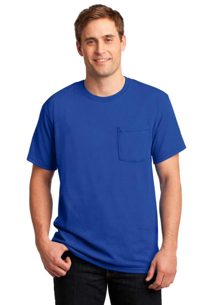 JERZEES - Dri-Power Active 50/50 Cotton/Poly Pocket T-Shirt. 29MP-T-Shirts-Royal-S-JadeMoghul Inc.