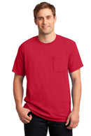JERZEES - Dri-Power Active 50/50 Cotton/Poly Pocket T-Shirt. 29MP-T-Shirts-True Red-S-JadeMoghul Inc.