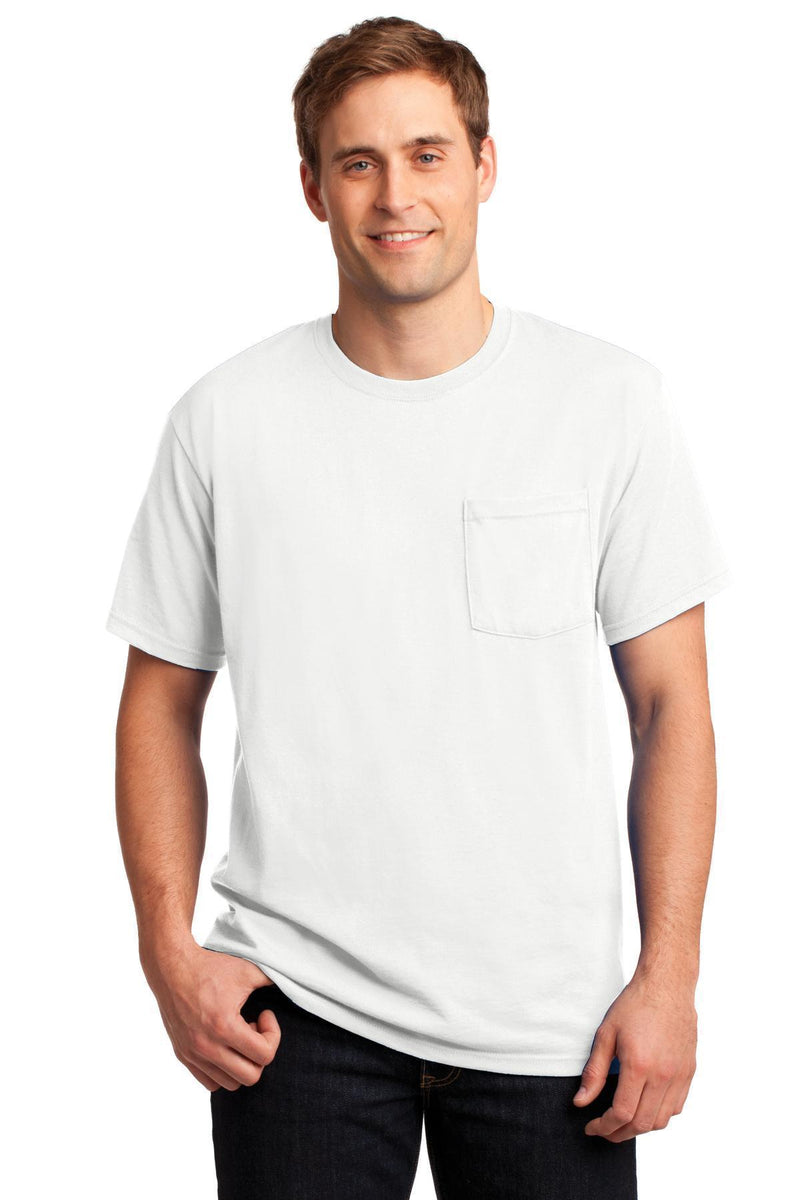 JERZEES - Dri-Power Active 50/50 Cotton/Poly Pocket T-Shirt. 29MP-T-Shirts-White-S-JadeMoghul Inc.