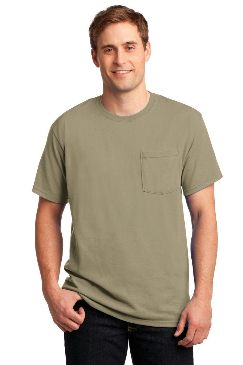 JERZEES - Dri-Power Active 50/50 Cotton Poly Pocket T-Shirt. 29MP-T-shirts-Khaki-3XL-JadeMoghul Inc.