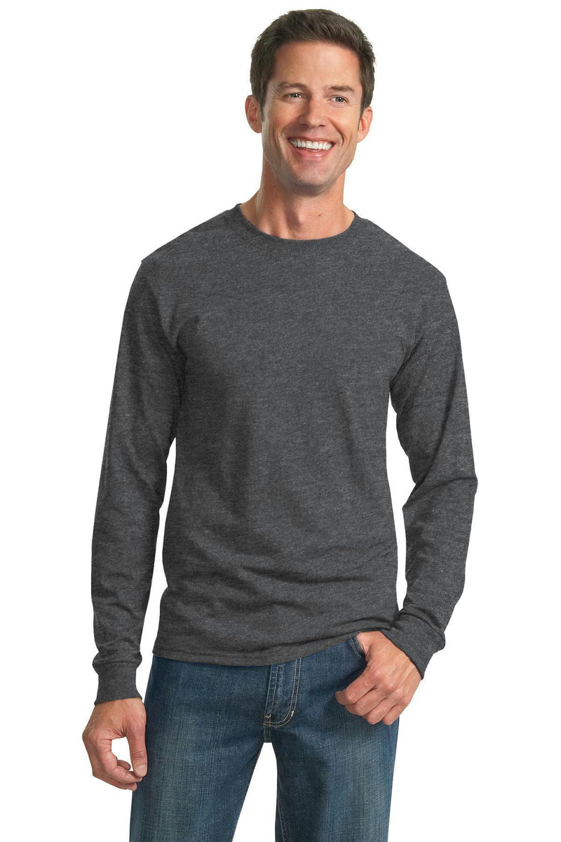 JERZEES - Dri-Power Active 50/50 Cotton/Poly Long Sleeve T-Shirt. 29LS-T-shirts-Black Heather-2XL-JadeMoghul Inc.