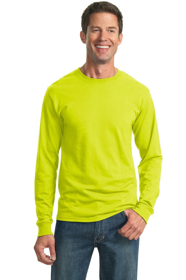 JERZEES - Dri-Power Active 50/50 Cotton/Poly Long Sleeve T-Shirt. 29LS-T-shirts-Safety Green-3XL-JadeMoghul Inc.