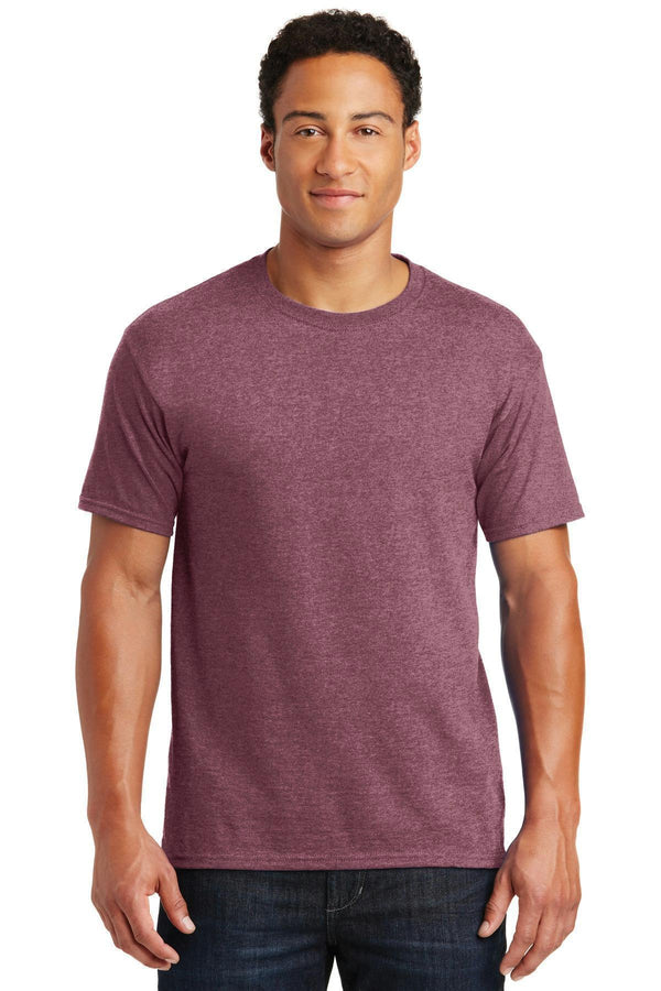 JERZEES - Dri-Power Active 50/50 Cotton/Poly T-Shirt. 29M-T-shirts-Vintage Heather Maroon-M-JadeMoghul Inc.