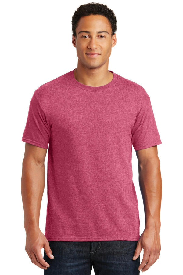 JERZEES - Dri-Power Active 50/50 Cotton/Poly T-Shirt. 29M-T-shirts-Vintage Heather Red-L-JadeMoghul Inc.