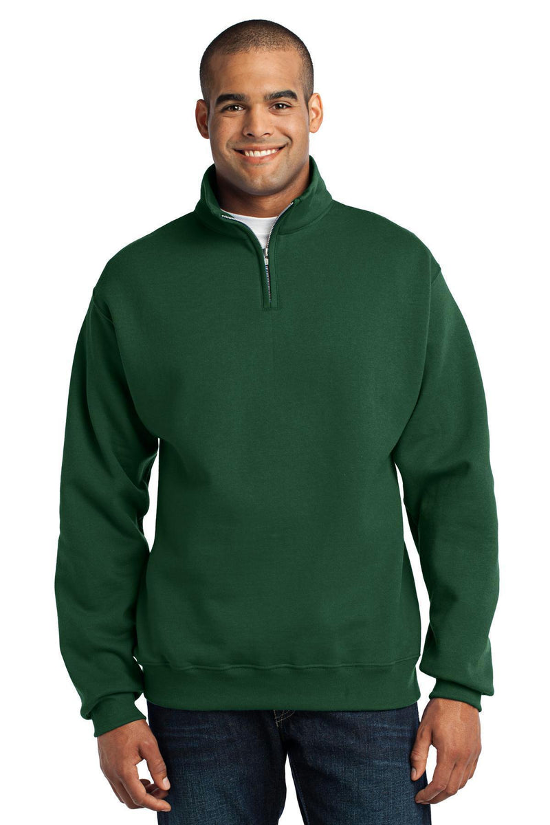JERZEES - NuBlend1/4-Zip Cadet Collar Sweatshirt. 995M-Sweatshirts/Fleece-Forest Green-3XL-JadeMoghul Inc.