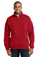 JERZEES - NuBlend1/4-Zip Cadet Collar Sweatshirt. 995M-Sweatshirts/Fleece-True Red-3XL-JadeMoghul Inc.
