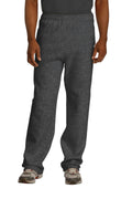 JERZEES NuBlendOpen Bottom Pant with Pocket . 974MP-Activewear-Black Heather-3XL-JadeMoghul Inc.