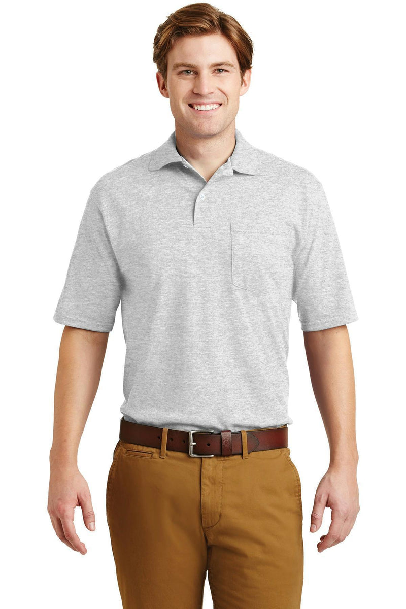 JERZEES -SpotShield 5.6-Ounce Jersey Knit Sport Shirt with Pocket 436MP-Polos/knits-Ash-3XL-JadeMoghul Inc.