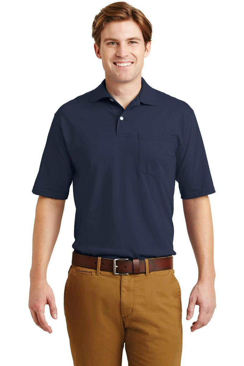 JERZEES -SpotShield 5.6-Ounce Jersey Knit Sport Shirt with Pocket 436MP-Polos/knits-Navy-3XL-JadeMoghul Inc.