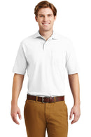 JERZEES -SpotShield 5.6-Ounce Jersey Knit Sport Shirt with Pocket. 436MP-Polos/Knits-White-S-JadeMoghul Inc.